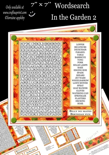 Word Search In The Garden 2
