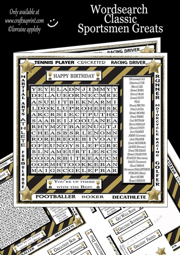 Wordsearch CLASSIC SPORTSMEN GREATS