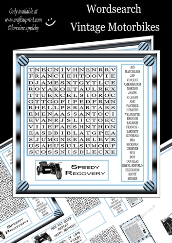 Wordsearch  VINTAGE MOTORBIKES