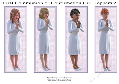 TOPPERS, First Communion , Confirmation Girl, 2