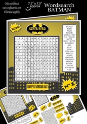 WORD SEARCH, BATMAN, mini kit