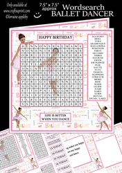 WORD SEARCH, BALLET DANCER