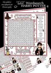 Harry Potter Card, Mini Kit, WORD SEARCH, 5