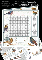 WORDSEARCH, GARDEN BIRDS