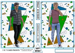 YOUNG MAN, TEEN BOY, DOUBLE CARD FRONTS 2