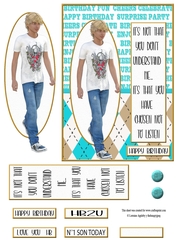 Teenage Boy Birthday Card, LIFES A TEEN 4