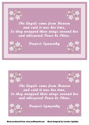Angel Sympathy Verse Card