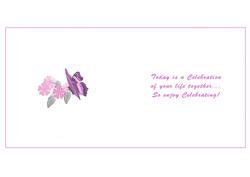 Flowers and Butterflies Anniversary Insert