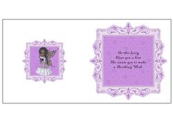Fairy Kiss Birthday Insert Purple
