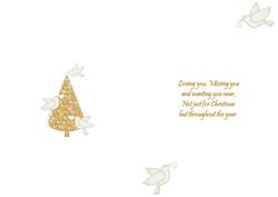 Dove Hearts Miss You Christmas Insert