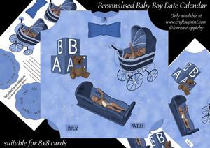 Birth Date Calendar Boy