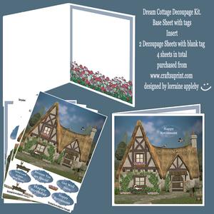 Dream Cottage 8x8 Decoupage Kit