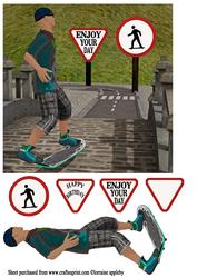 Skateboarding Teen