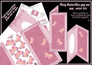 Misty Butterflies Pop Up Dl Mini Kit
