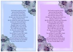 Dad and Mum Sympathy Card Fronts