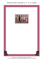 Line Dancing Ladies 3 INSERT for 7 x 5 card