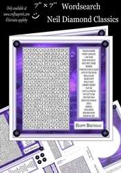 Wordsearch Neil Diamond Classics