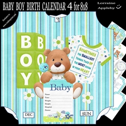 MINI KIT, BABY BOY, BIRTH DATE CALENDAR, 4