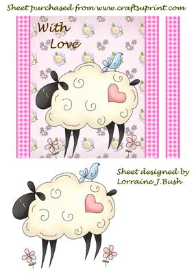 Sweet Sheep and Little Bird Quick Card Front