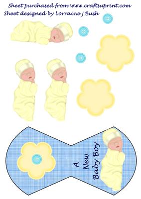 New Baby Boy Wobble Card