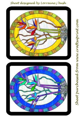Beautiful Floral Stained Glass Toppers
