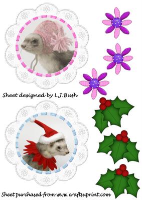 Pretty Ferret Shaped Toppers