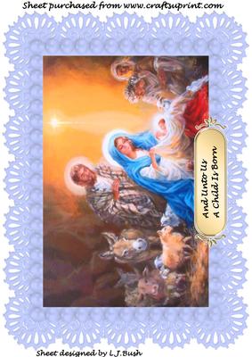 A4 Nativity Scene Traditional