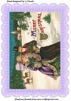 An Old Fashioned Xmas A4 Cardfront