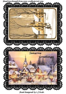 Beautiful A5 Approx Sepia Vintage Cardfronts
