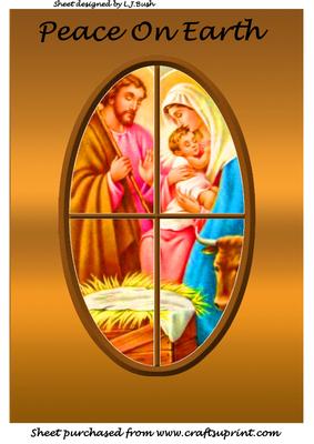 Christmas Nativity Window Cardfront