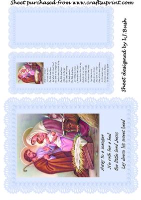 Away in a Manger Cardfront with Matching Bookmark