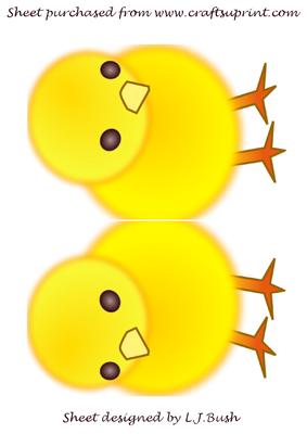 Baby Chick Shaped Card