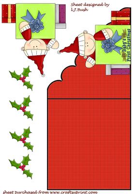 Babis 1st Xmas Scalloped Edge Card Front