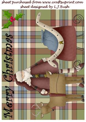 A4 Approx Santa and Rudolph Card Front