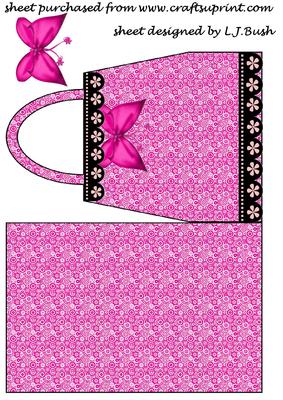 Pink Handbag Shaped Card