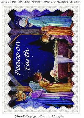 Peace on Earth A4 Nativity Scene