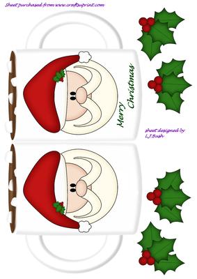 Santa Mug Shaped Card