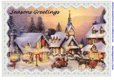 Beautiful Old Fashioned Xmas Scene