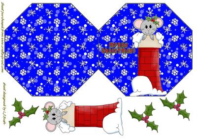 Cute Mouse Octogan Shaped Card