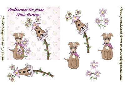 New Home Quick Card Front and Decoupage