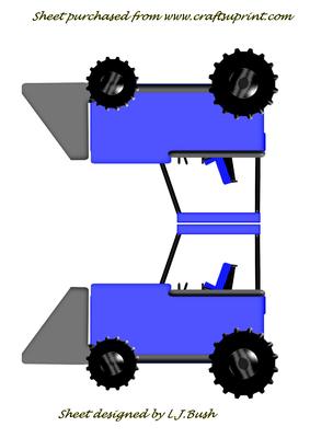 Bulldozer Shaped Card