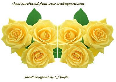 Beautiful Yellow Rose Shaped Card