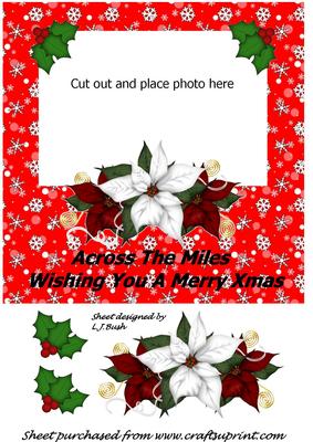 Across the Miles Poinsettia Photocard