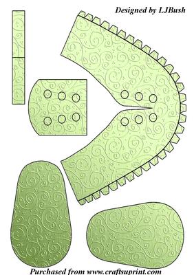 Pretty Mint Green Swirl Pattern Baby Shoe Keepsake