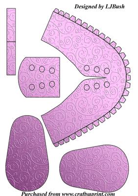 Pretty Lilac Swirl Pattern Baby Shoe Keepsake