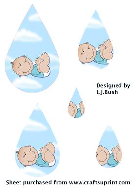 New Baby Boy Teardrop Sheet