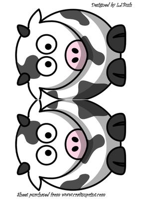 Cow Shaped Card