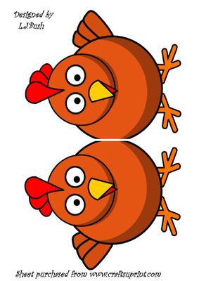 Chicken Shaped Card