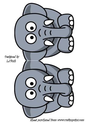 Elephant Shaped Card