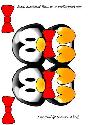 Baby Penguin Shaped Card